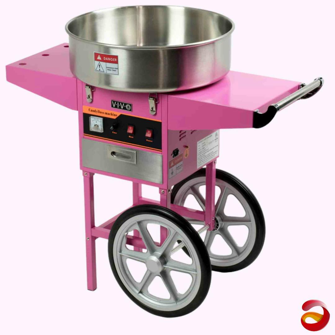 Pink cotton candy machine
