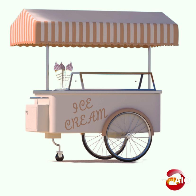 Light brown icecream cart